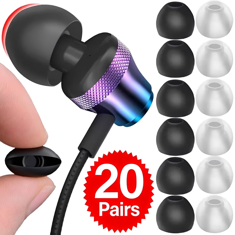 Headphone Parts - 1-20 Paar Weiche Silikon-Ersatz-Ohrstöpsel Ohrpolster Ohrkissen