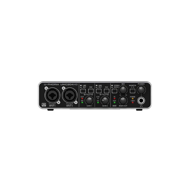 Audio Interface - Externe Soundkarte für Aufnahmen 2x4,24-Bit/192 kHz