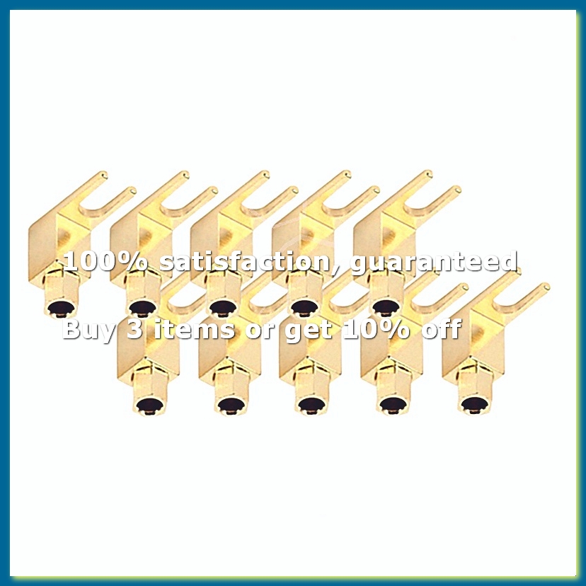 Banana Plug - 10 Stück Bananenstecker, vergoldet, für Lautsprecher,
