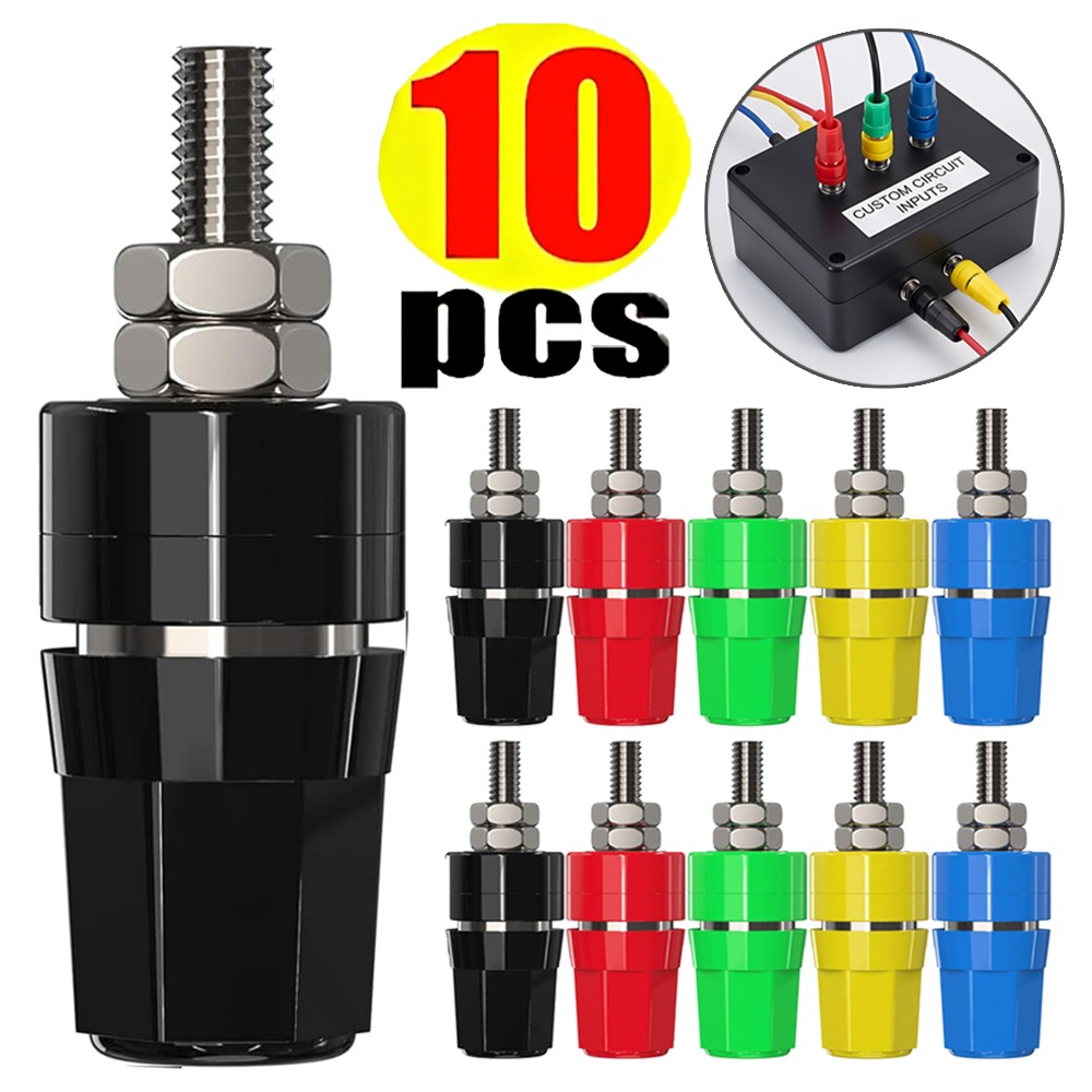 Banana Plug - 4mm Bananenstecker-Testsonden-Konverter, isolierte Klemmenanschlüsse für Audio-Verstärker,