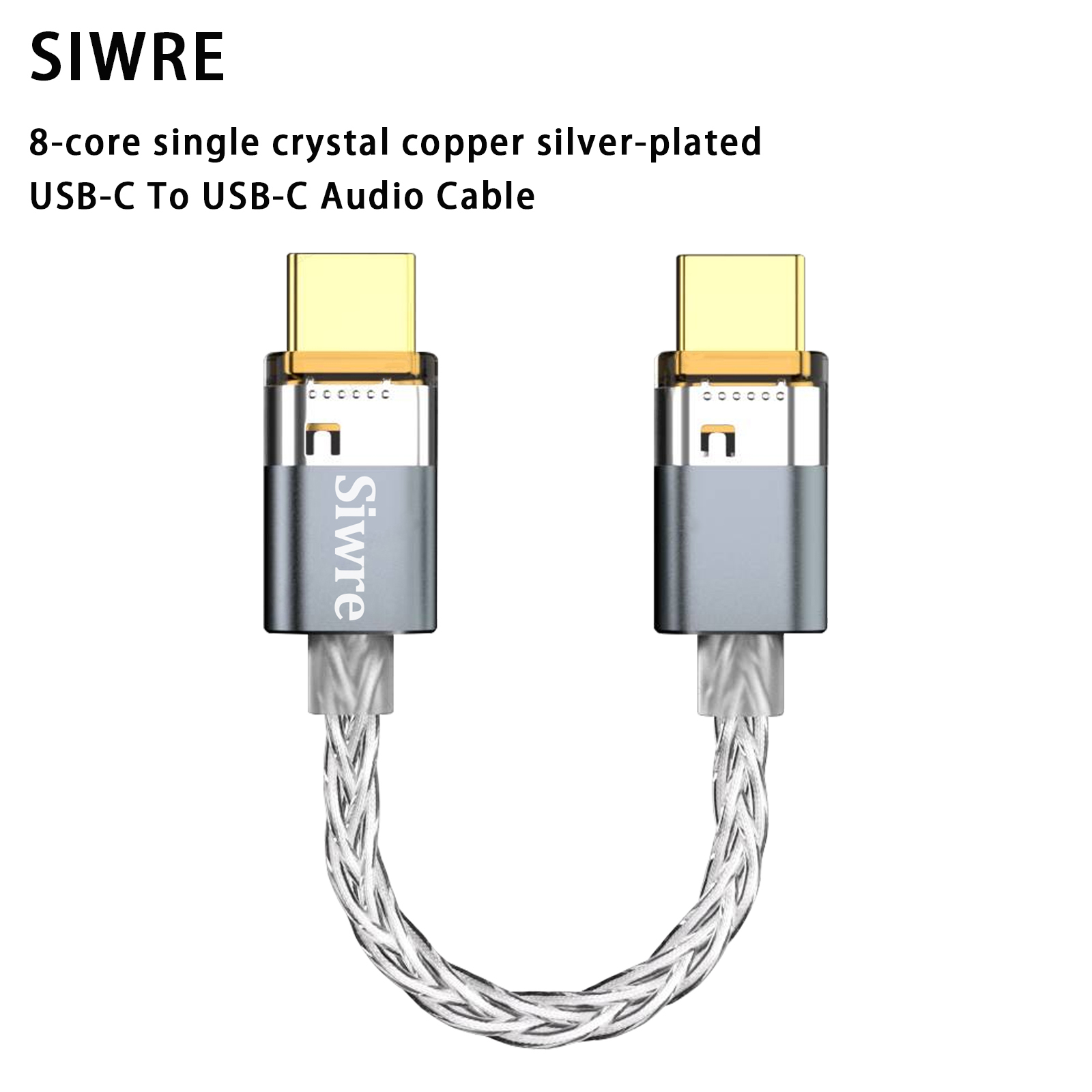 Headphone Amplifier - SIWRE OT1 Typ-C-auf-Typ-C-Audiokabel für Dongle DAC,