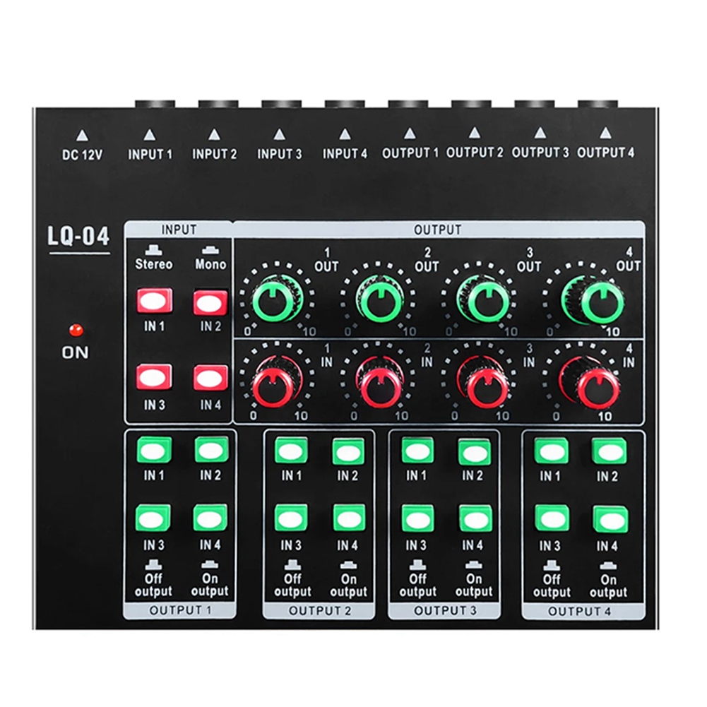 (MEOF] -LQ04 4-Kanal-Mixer 4-K – Audio Interface Bewertung und Preis